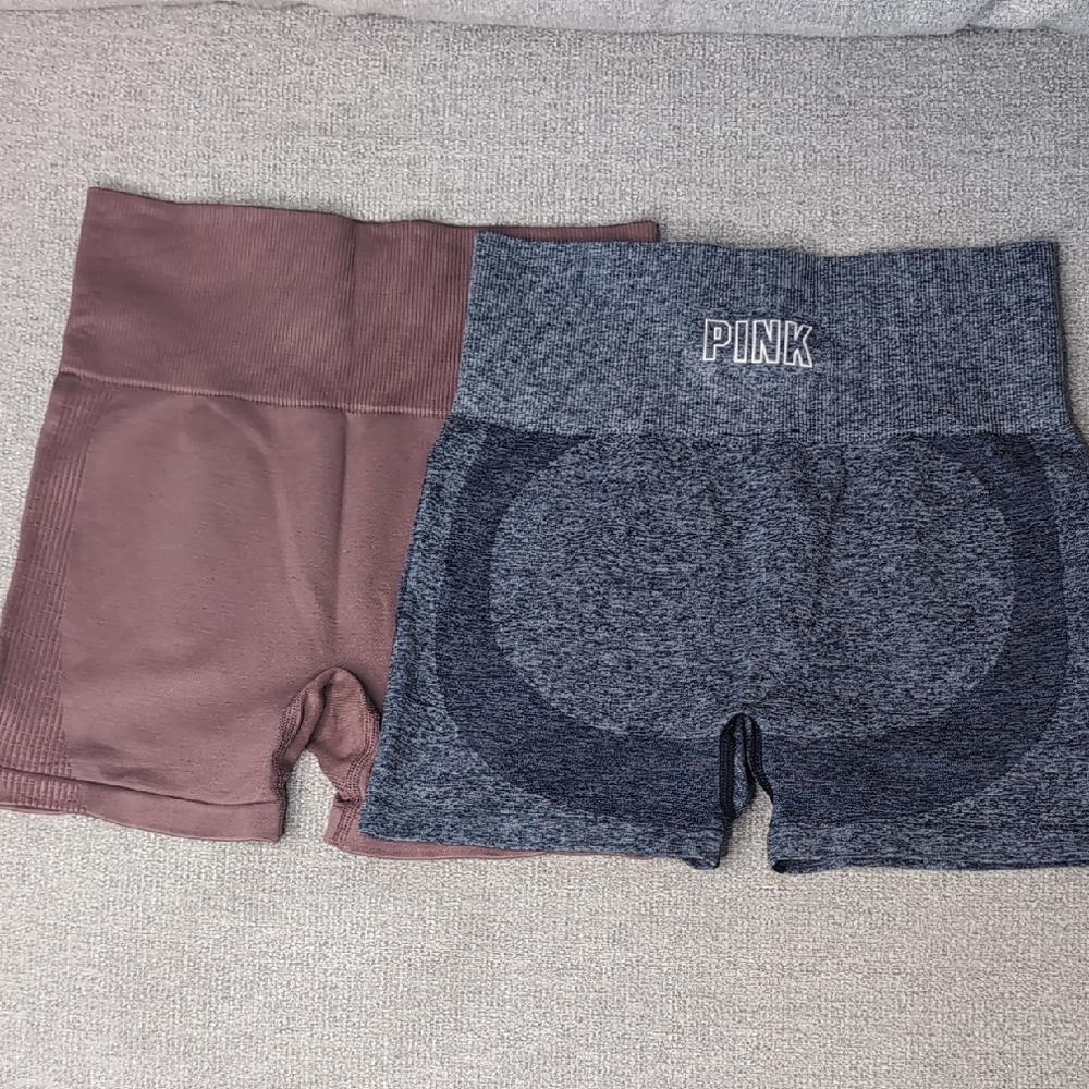 PINK Victoria's Secret Women's Bike Shorts - Gray and Brown